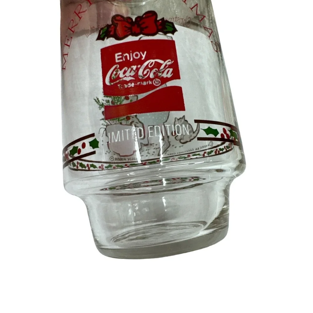 Vintage Holly Hobby Limited Edition Coca Cola Christmas Glass Rare